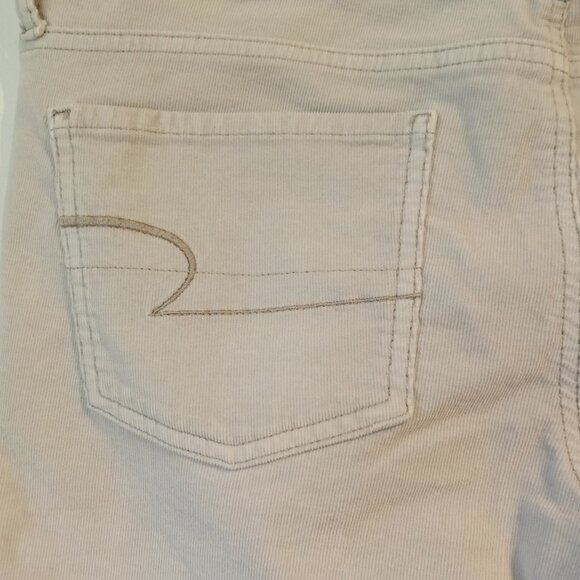 American Eagle Outfitters Pants  Women's 14  Gray  Corduroy  Skinny  Stretch GUC - Picture 8 of 10